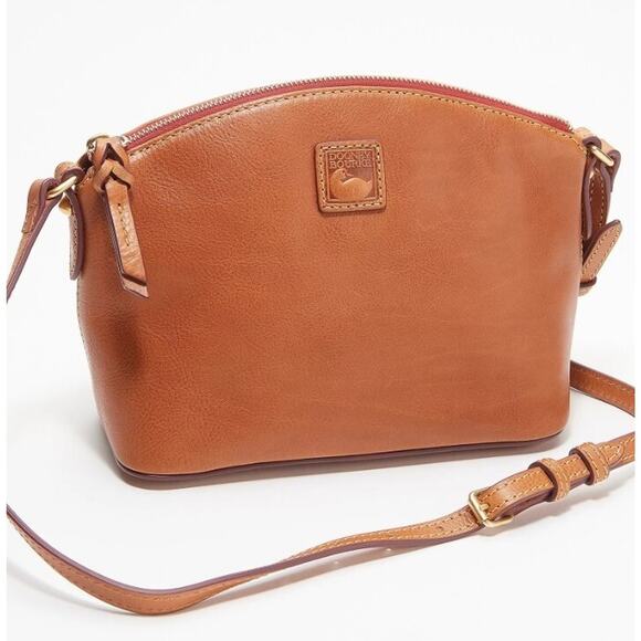 Dooney & Bourke Florentine Leather Suki Crossbody Natural Bag B000536 - Picture 1 of 7